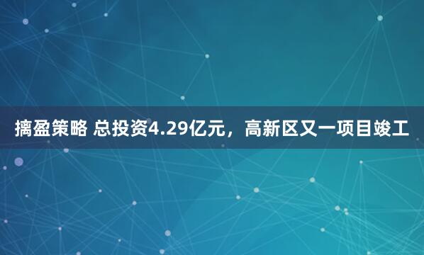 摛盈策略 总投资4.29亿元，高新区又一项目竣工